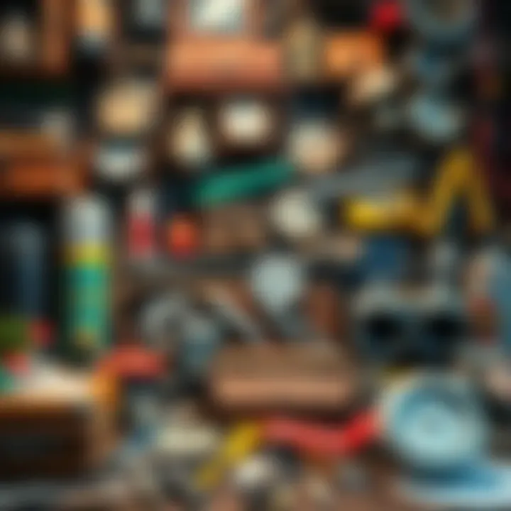 A collection of repurposed items displayed as valuable treasures, showcasing creativity and profit potential