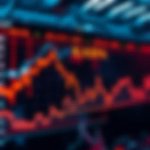 A graphic showing price movements of Kaspa with a line chart and stock indicators, highlighting fluctuations and trends