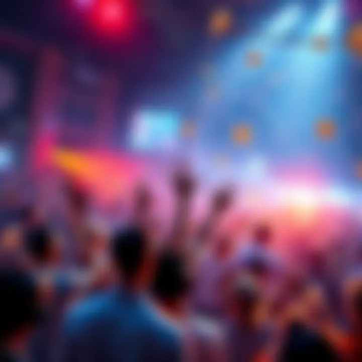 A vibrant community celebrating cryptocurrency success, with people engaging and sharing ideas about Kendu and its strong performance in the market.