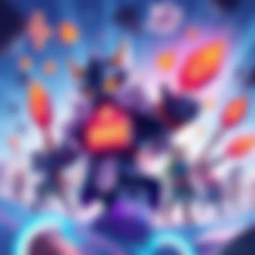 A vibrant illustration representing KENDU as a rising memecoin with gaming elements, showcasing community support and an RPG theme.