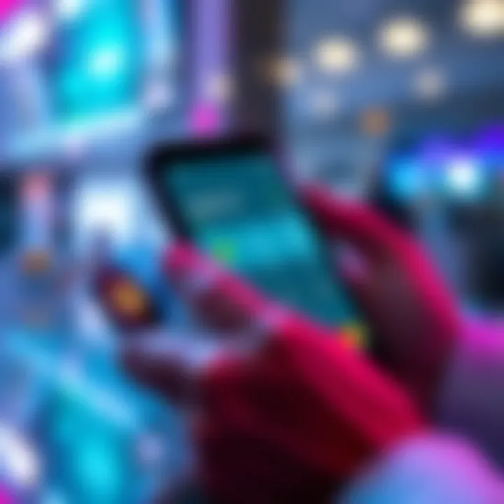 A person using the Ledger Flex digital finance app on a smartphone, showcasing security features and user-friendly interface.