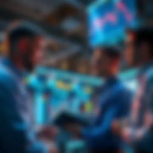 Traders discussing Litecoin market strategies and analysis