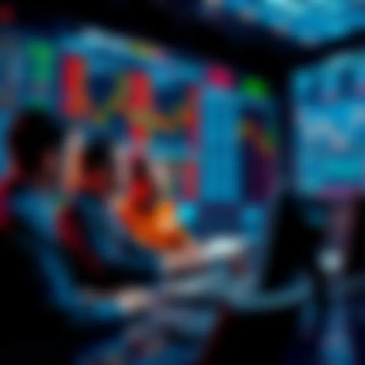 A group of traders discussing Litecoin market trends and strategies on a digital forum