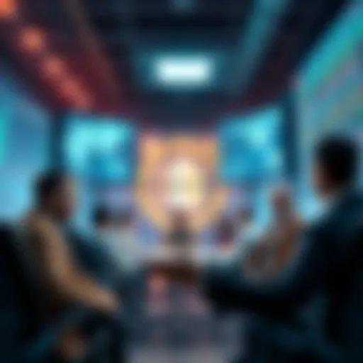 A group of people discussing Litecoin trading strategies and market trends in a digital forum setting