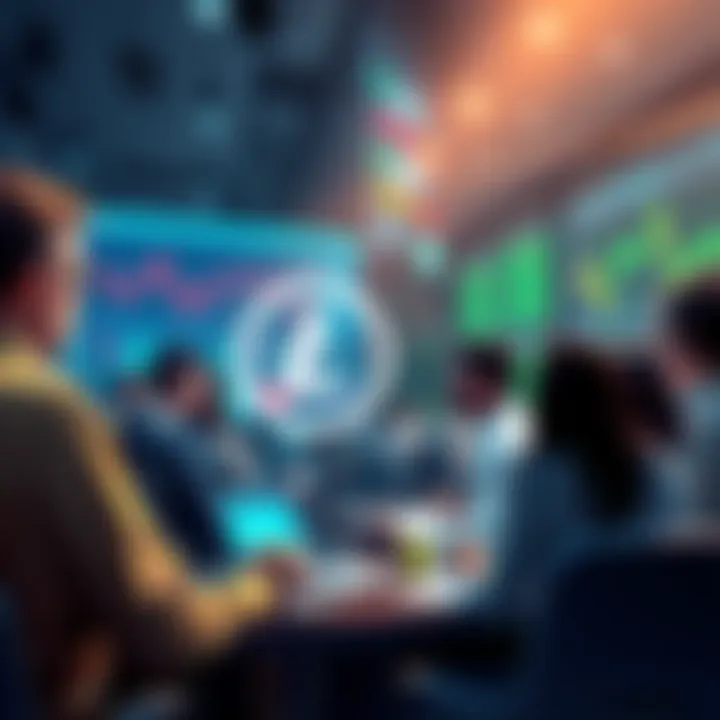 People discussing Litecoin trading strategies and market trends at a digital forum
