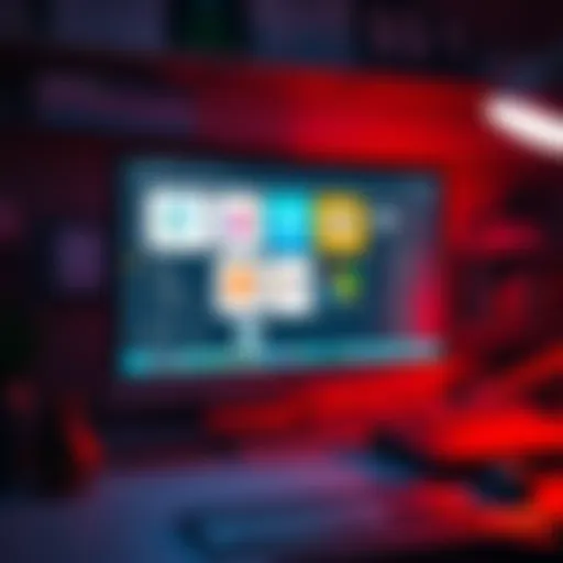 A computer screen showing various desktop and web applications for exploring local blockchain environments.