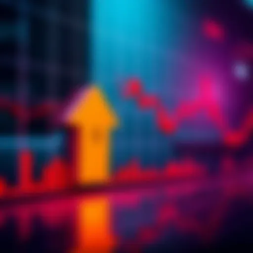A graph showing a downward trend with a $1 marker, illustrating bearish market signals.