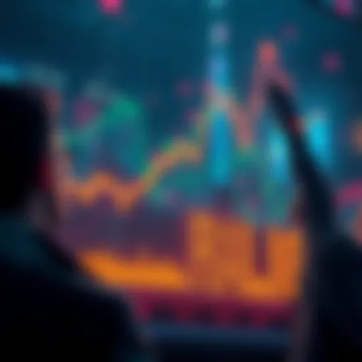 Graph showing a steep decline in market prices with concerned investors looking on