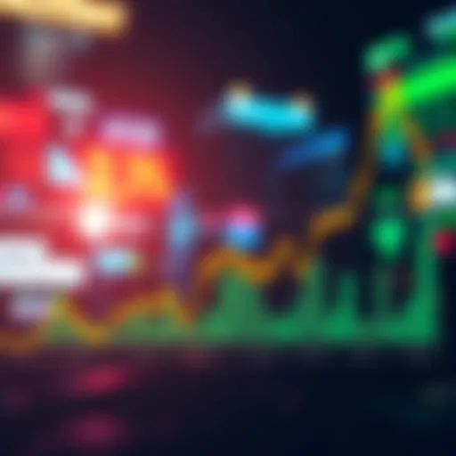 Graph showing market recovery with upward trend after weekend slowdown