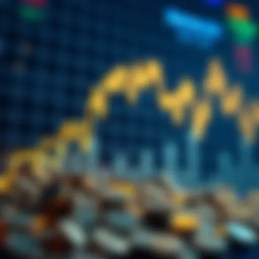 Chart showing a steep decline in memecoin prices with a visual of coins dropping