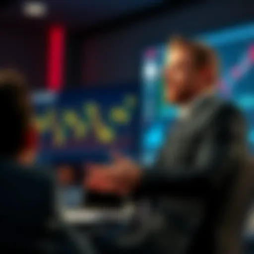 Michael Saylor at a conference presenting his bitcoin strategy, with charts and graphs in the background.