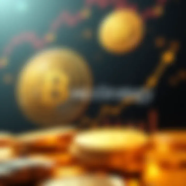 MicroStrategy logo with a large Bitcoin symbol and a graph showing rising profits.