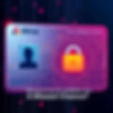 An illustration showing a digital ID card with a lock symbol and Mina's logo representing privacy and verification