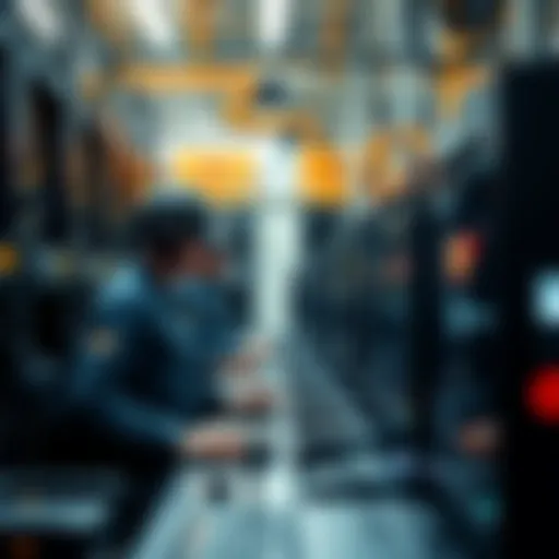 Bitcoin miners in a facility working on computers to validate transactions as block rewards decrease.