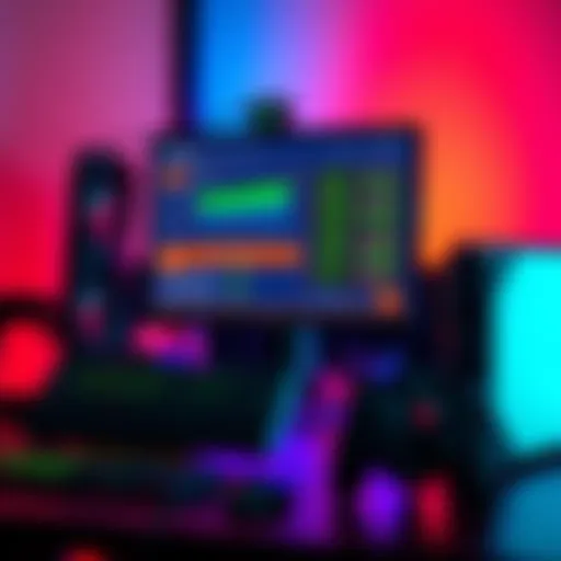 A computer setup featuring a 5060 Ti graphics card and a Ryzen 7 7700X processor, displaying mining software on the screen.