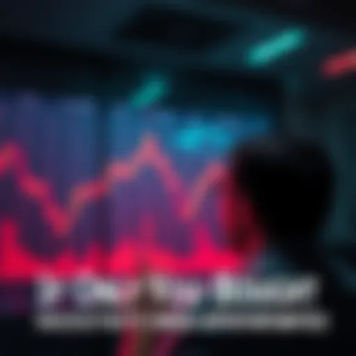 A person looking at a chart showing declining investments, reflecting regret over past decisions.