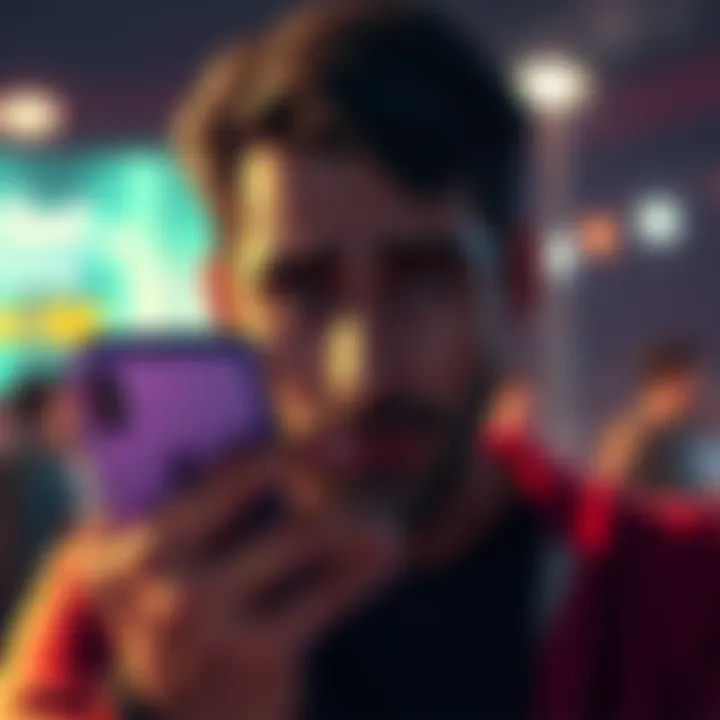 A confused person looking at their new iPhone with a Trust Wallet app open showing no funds.