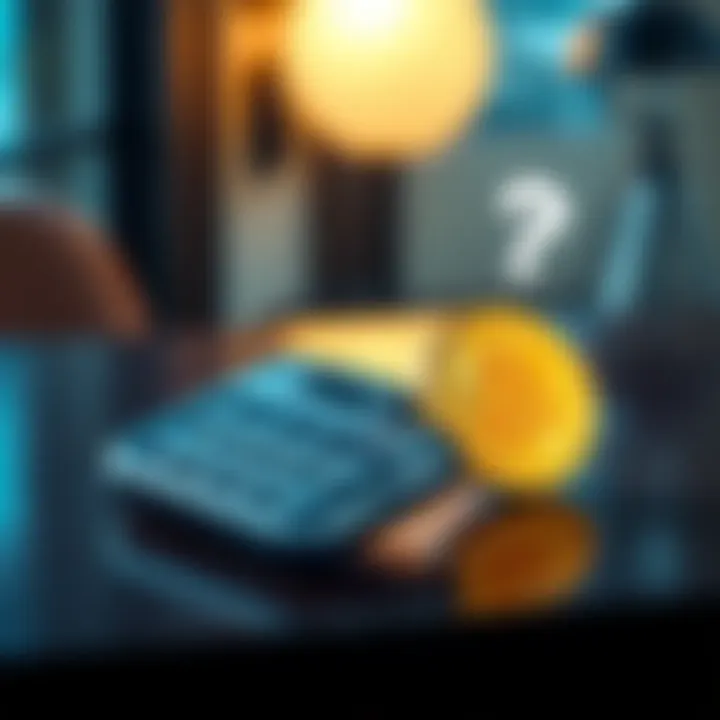 A Nano Ledger S wallet resting on a tabletop with a Bitcoin logo beside it, showing signs of aging and a question mark above it, symbolizing the need for an upgrade