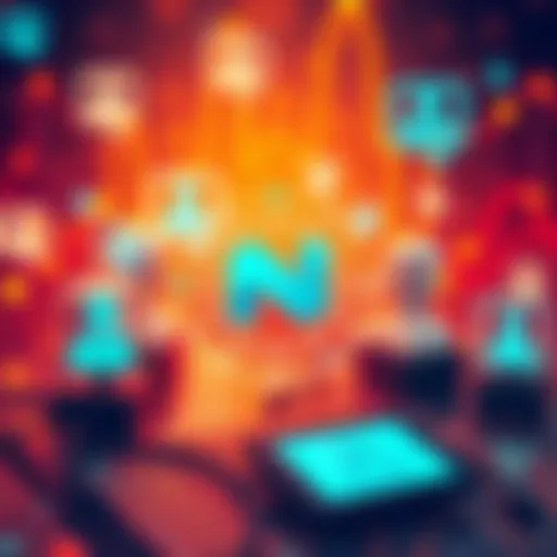 Illustration of the Nostr logo alongside symbols of digital identity like user icons and verification checks