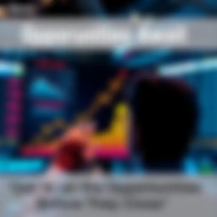 Opportunities Await A person looking at a rising graph on a screen, symbolizing market opportunities