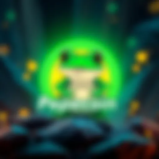 Illustration of the Pepecoin logo featuring a cartoon frog, symbolizing the meme coin theme.
