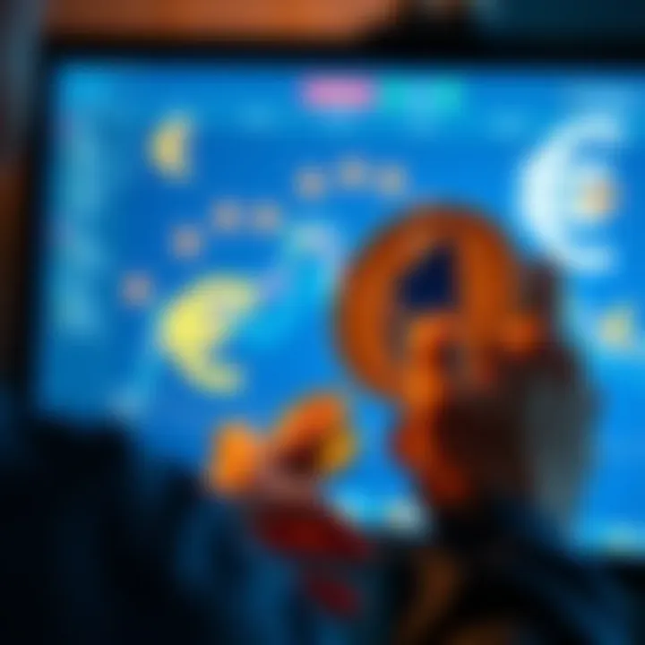 A person exchanging Monero coins on a computer screen, with euro symbols in the background