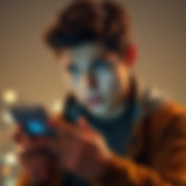 A person examines their smartphone with a puzzled expression, trying to understand a USDT crypto transfer