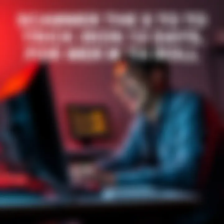 A person laughing while interacting with a computer, showing amusement at a conversation with a scammer.