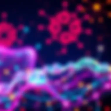A digital representation of the Polkadot ecosystem showcasing recent updates and innovations, with vibrant colors and connectivity between different elements.