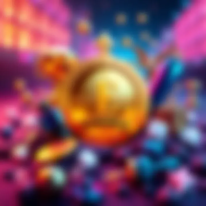 A vibrant graphic representing the $POWSHCE memecoin with symbols of luxury and community, showcasing excitement in the crypto market.