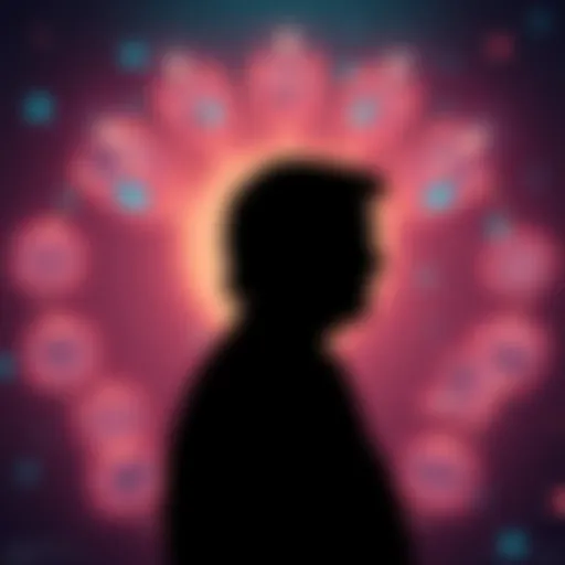 A graphic showing a silhouette of the President with digital elements symbolizing smart contracts and open-source software around.