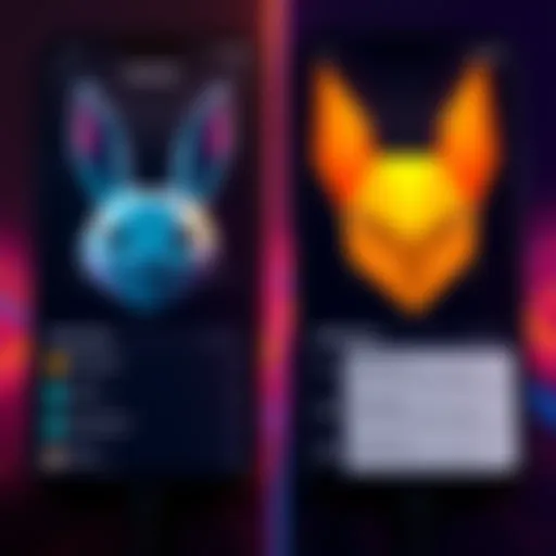 A side-by-side comparison of Rabby Wallet and MetaMask interfaces showing user-friendly features and transaction management options.
