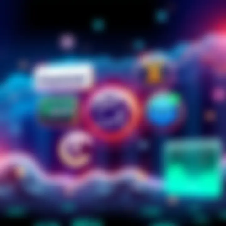 Illustration showing five distinct crypto project logos representing ChainLink, Ondo, YieldBricks, Parcl, and Maple Finance, surrounded by blockchain symbols and financial graphics.