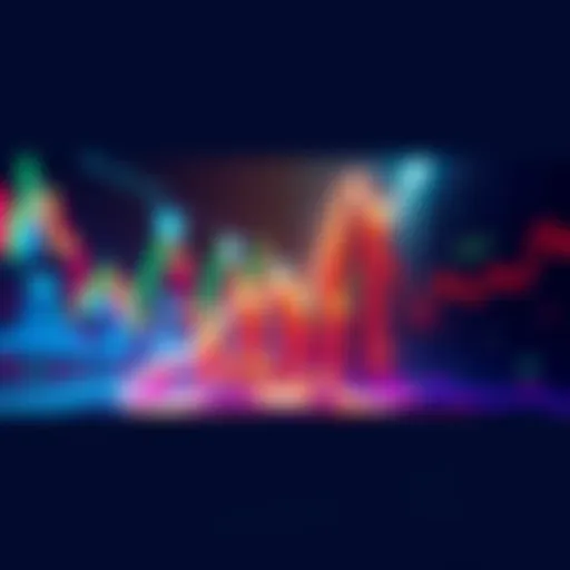A graphic showing a spike in trading volume, symbolizing growth in decentralized exchanges in cryptocurrency, with financial charts and digital currency icons in the background.