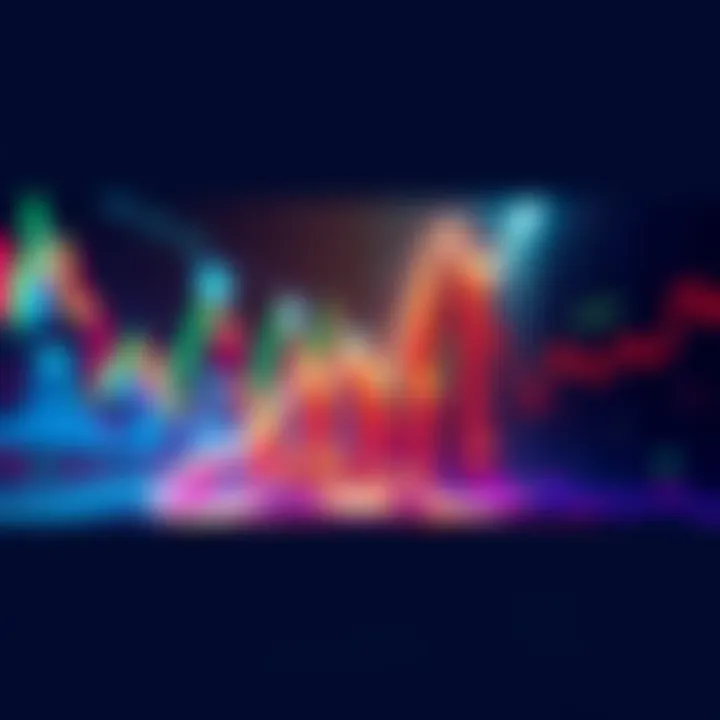 A graphic showing a spike in trading volume, symbolizing growth in decentralized exchanges in cryptocurrency, with financial charts and digital currency icons in the background.