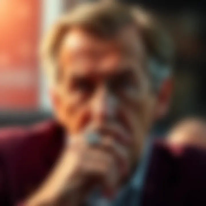 Author of Rich Dad Poor Dad with a thoughtful expression, reflecting on financial strategies
