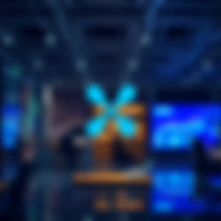 Ripple logo displayed prominently in a financial office environment, showcasing its expansion into mainstream finance amidst uncertainty about XRP.