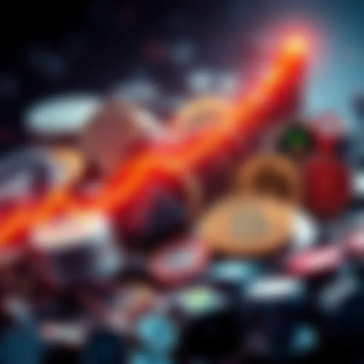 Various altcoins represented in a bullish market trend, signaling potential gains for investors