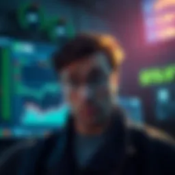 A frustrated investor stares at a frozen trading screen on the Robinhood app during a market outage.