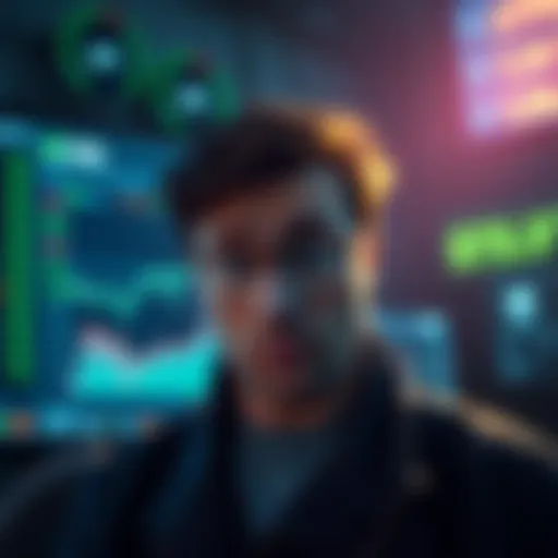 A frustrated investor stares at a frozen trading screen on the Robinhood app during a market outage.