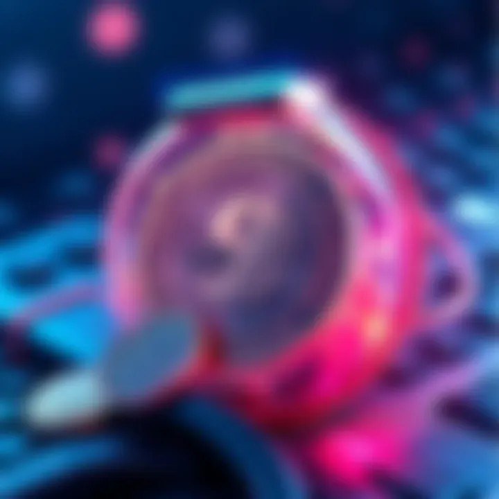 A digital representation of SafeMoon tokens in a cold wallet, symbolizing investment potential and market analysis