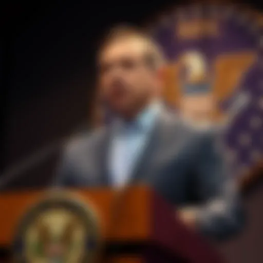 SEC Chair Gary Atkins discusses potential innovation exemption for tokenization at a podium