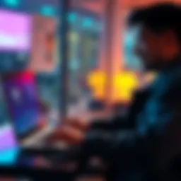 A person using a laptop to sell Taiko cryptocurrency from a digital wallet, looking satisfied with the process.
