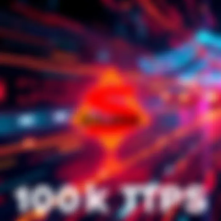 Solana logo with a graphic showing fast-moving transactions