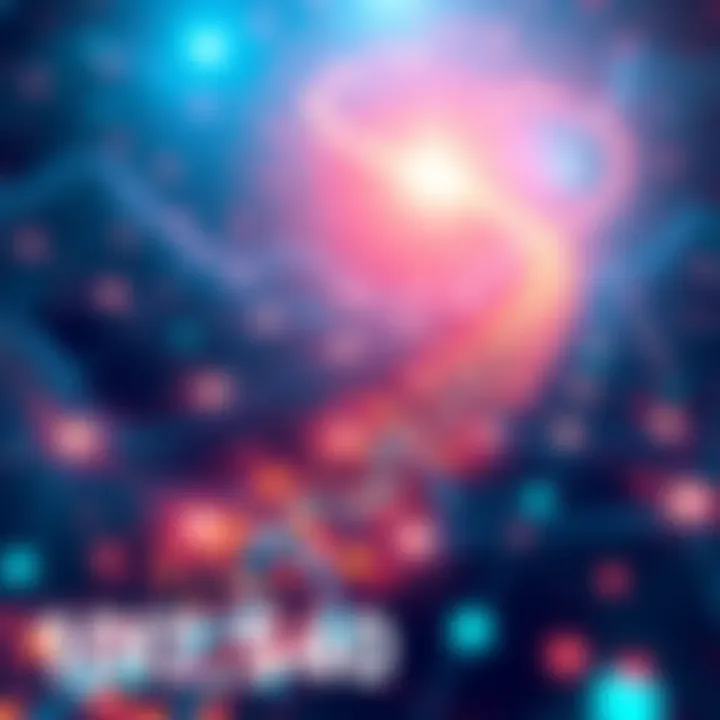 Illustration of Solana's blockchain with digital transactions flowing rapidly, representing 107,540 TPS achievement and improved scalability