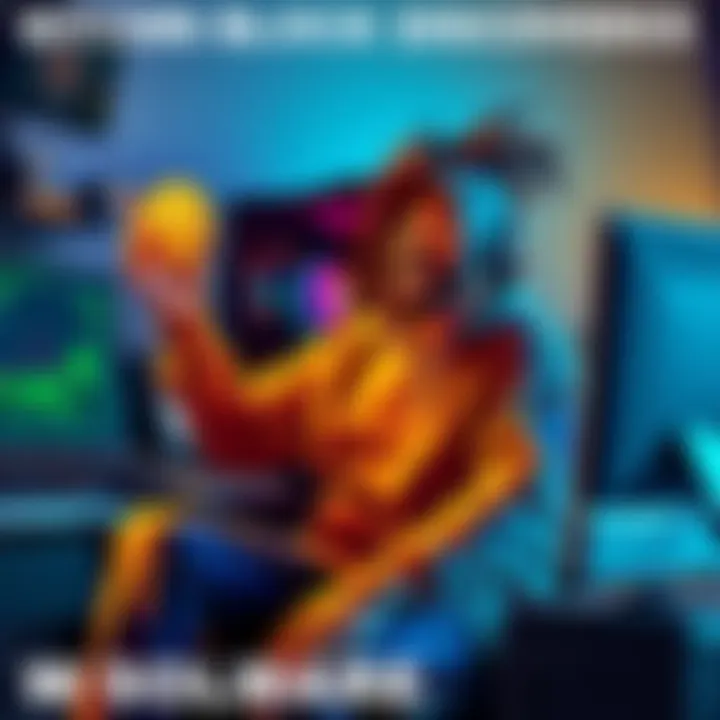 A joyful solo miner sitting at their home mining rig, holding a Bitcoin symbol while looking excited about their recent block discovery, with a computer screen displaying mining statistics.