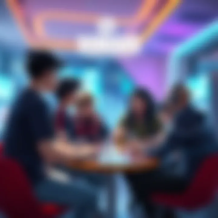 A group of people discussing strategies and gameplay for Sorare in a casual setting