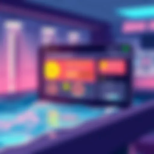 A digital illustration of a Sushi swap interface showing a donut/ETH pool with transaction details and reward notifications.