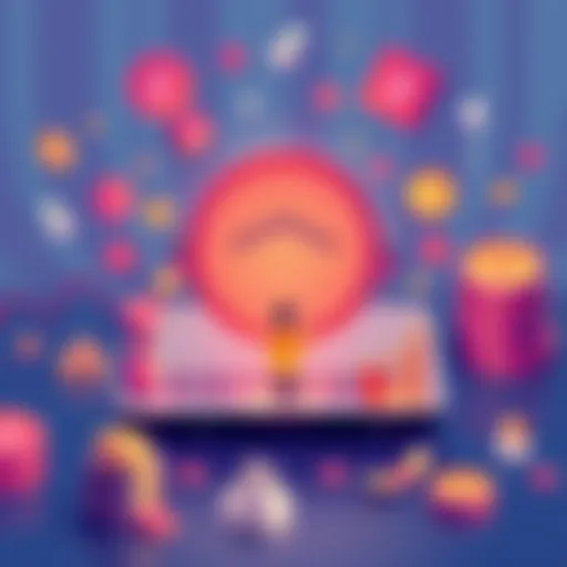 A digital illustration showing a person interacting with a decentralized finance platform, surrounded by symbols of loans and finance, highlighting Teller's unique approach.