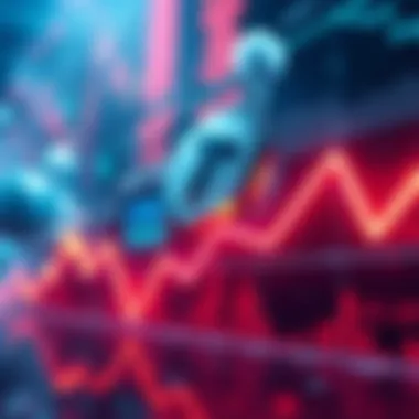 Tether Dominates Stock Market A graphic showing Tether's influence on stock prices with a downward trend and a backdrop of the stock market